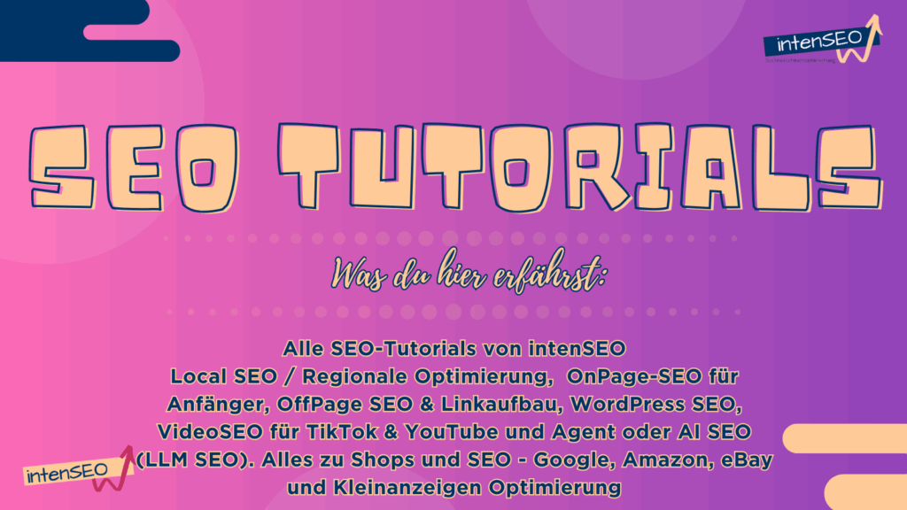 SEO-Tutorials von intenSEO