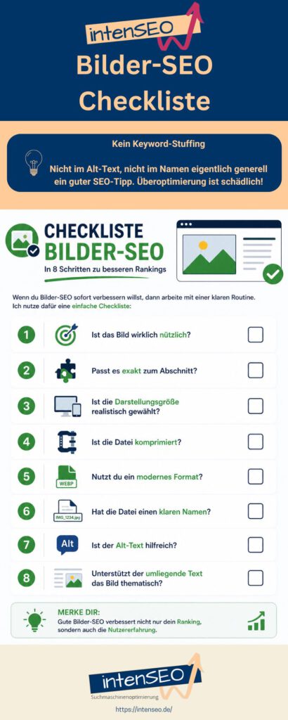 Bilder-SEO Checkliste zum abhaken