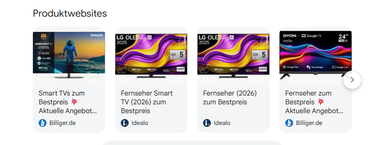 Titel Google Search Smart TV