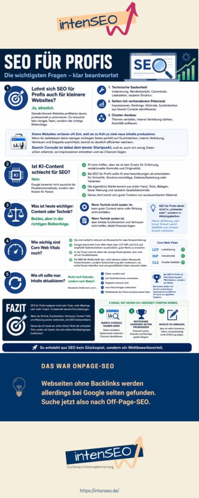 SEO für Profis Infografik